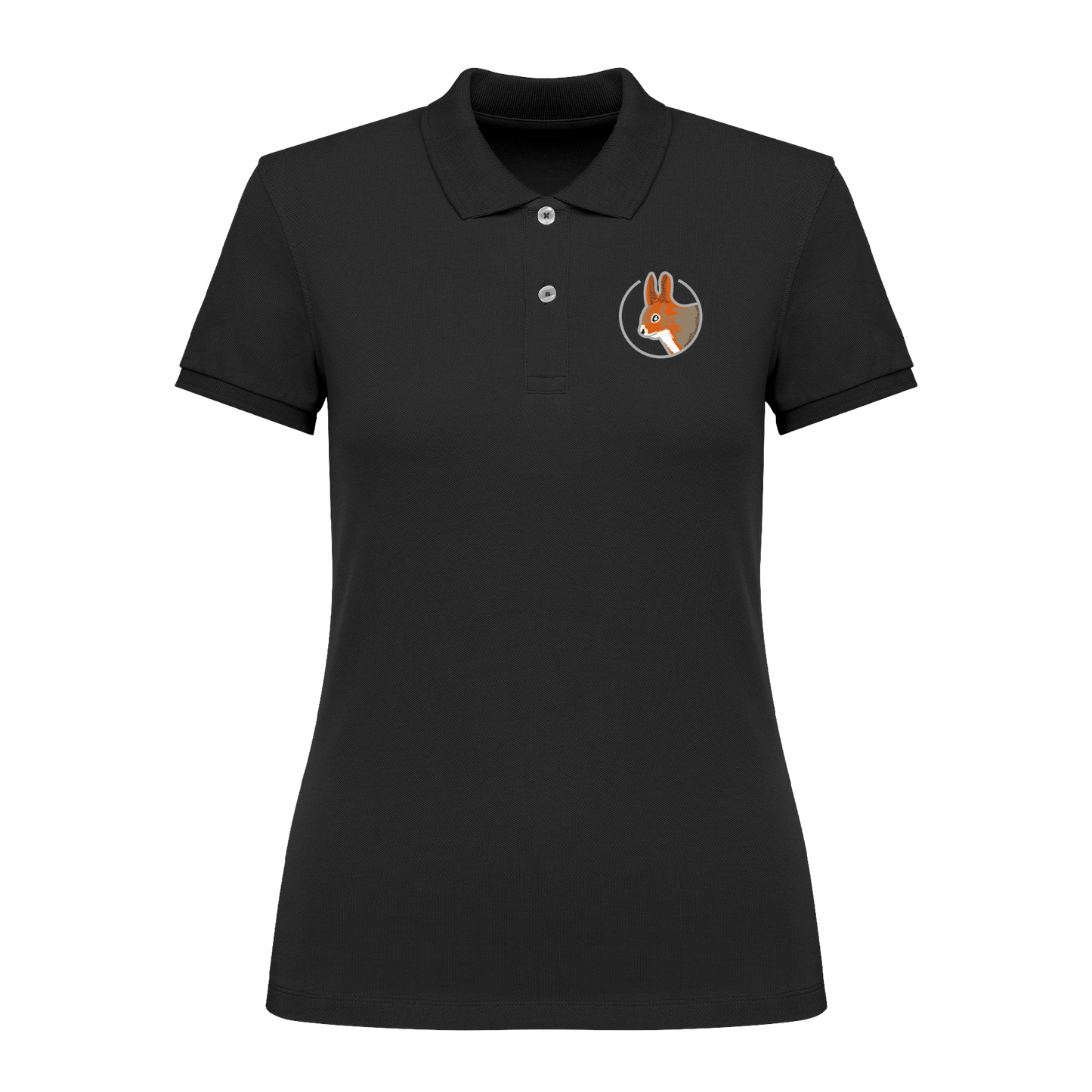 Eichhörnchen Bio Frauen Poloshirt Stick