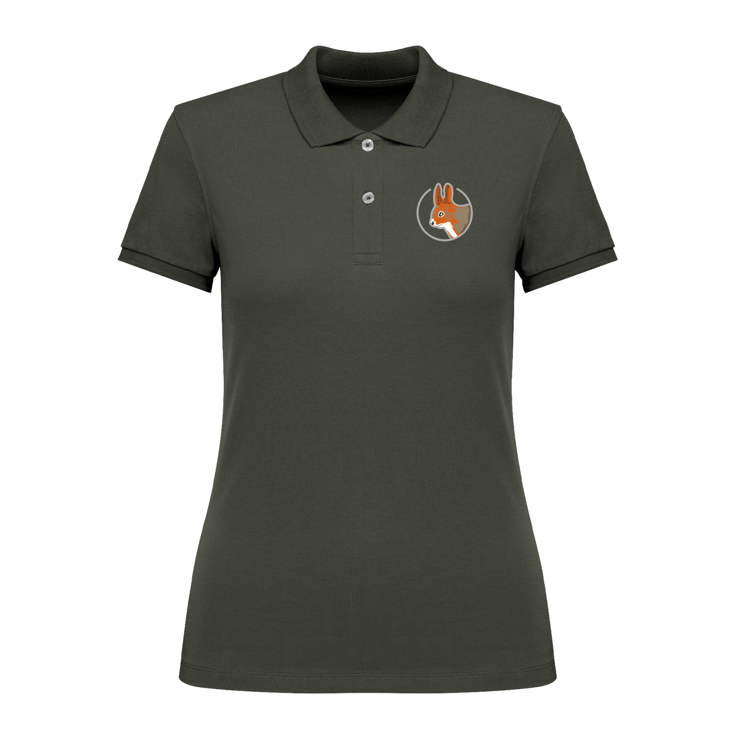 Eichhörnchen Bio Frauen Poloshirt Stick