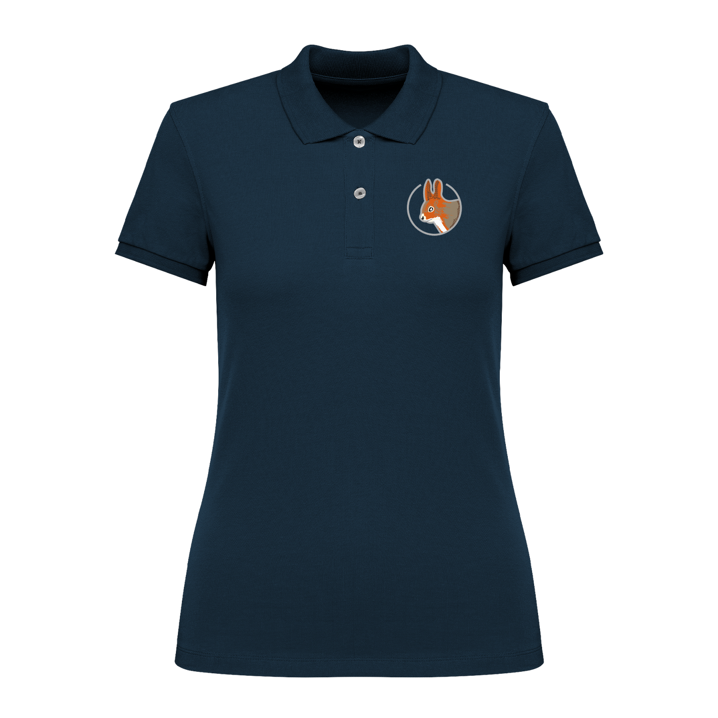 Eichhörnchen Bio Frauen Poloshirt Stick