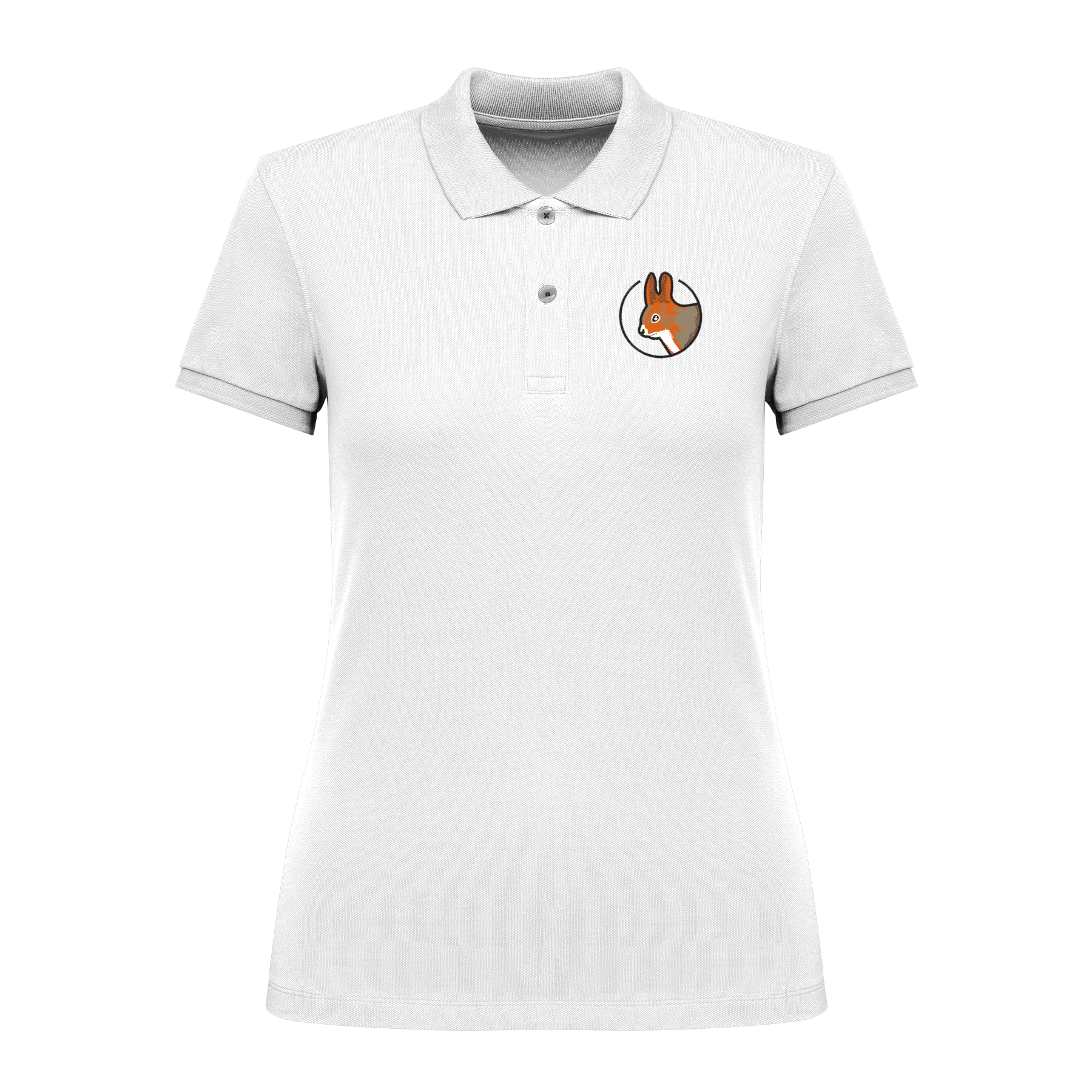 Eichhörnchen Bio Frauen Poloshirt Stick