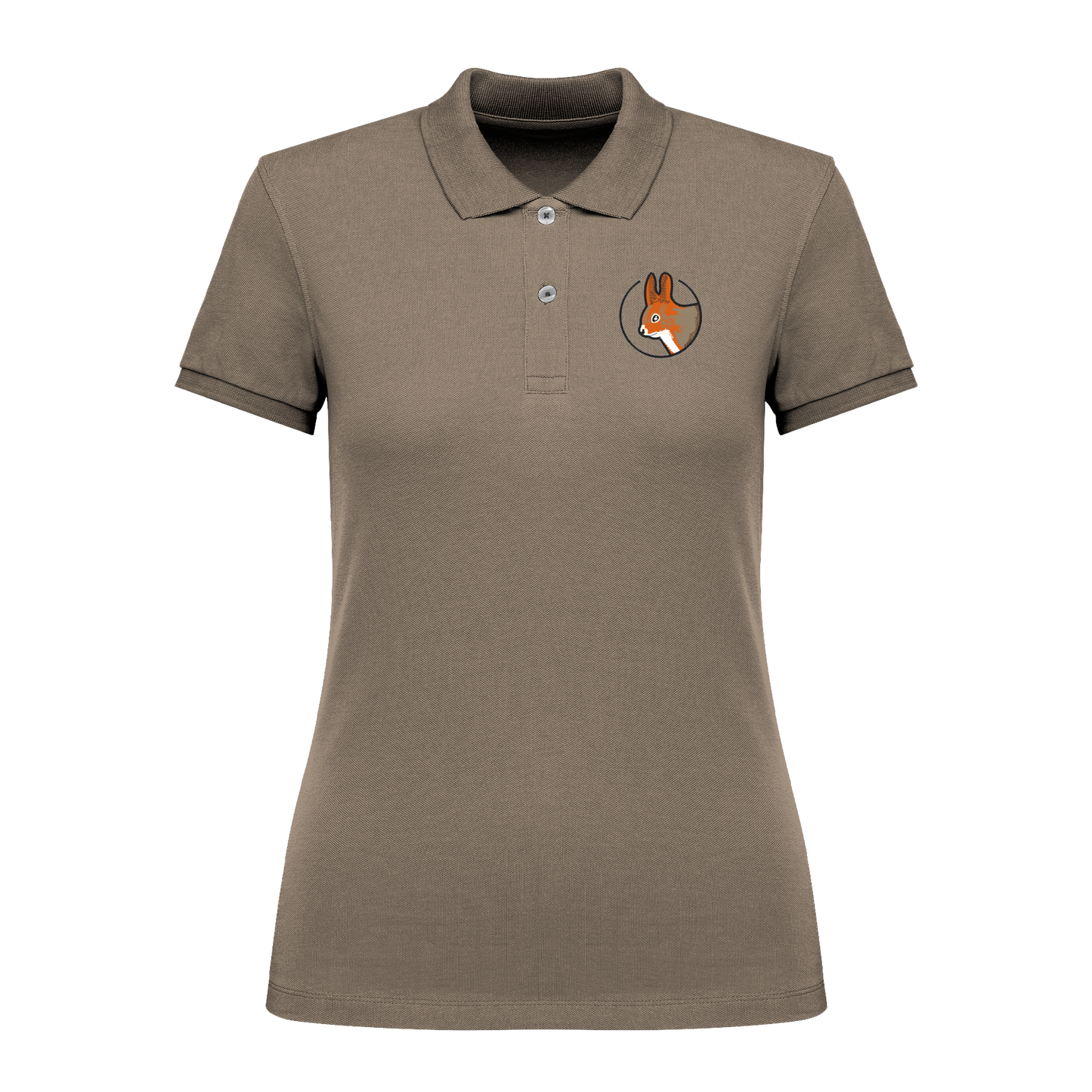 Eichhörnchen Bio Frauen Poloshirt Stick