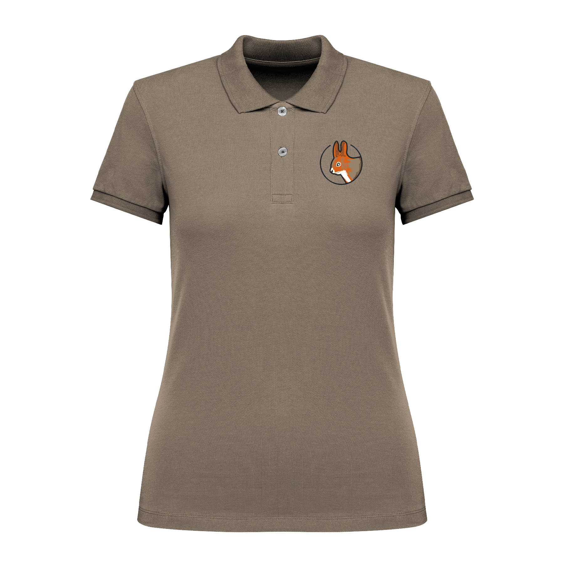 Eichhörnchen Bio Frauen Poloshirt Stick
