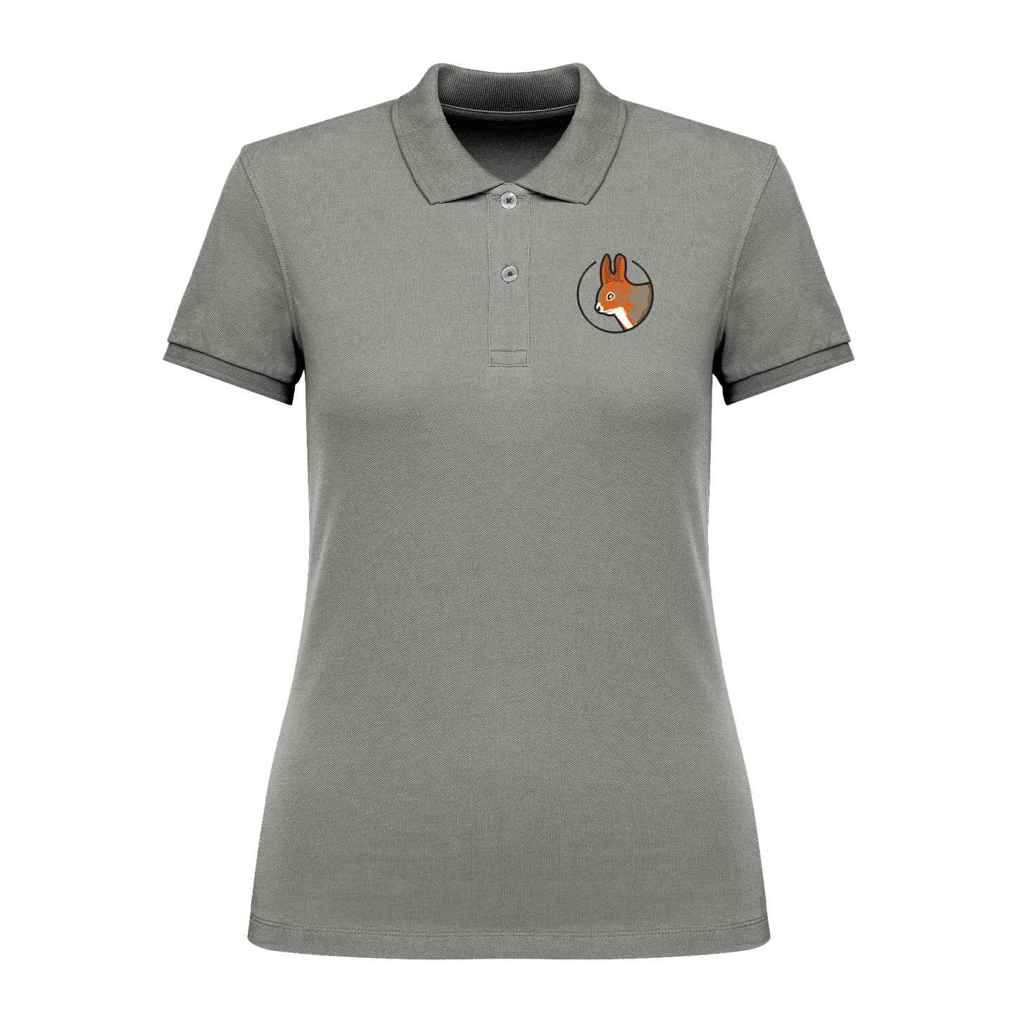 Eichhörnchen Bio Frauen Poloshirt Stick