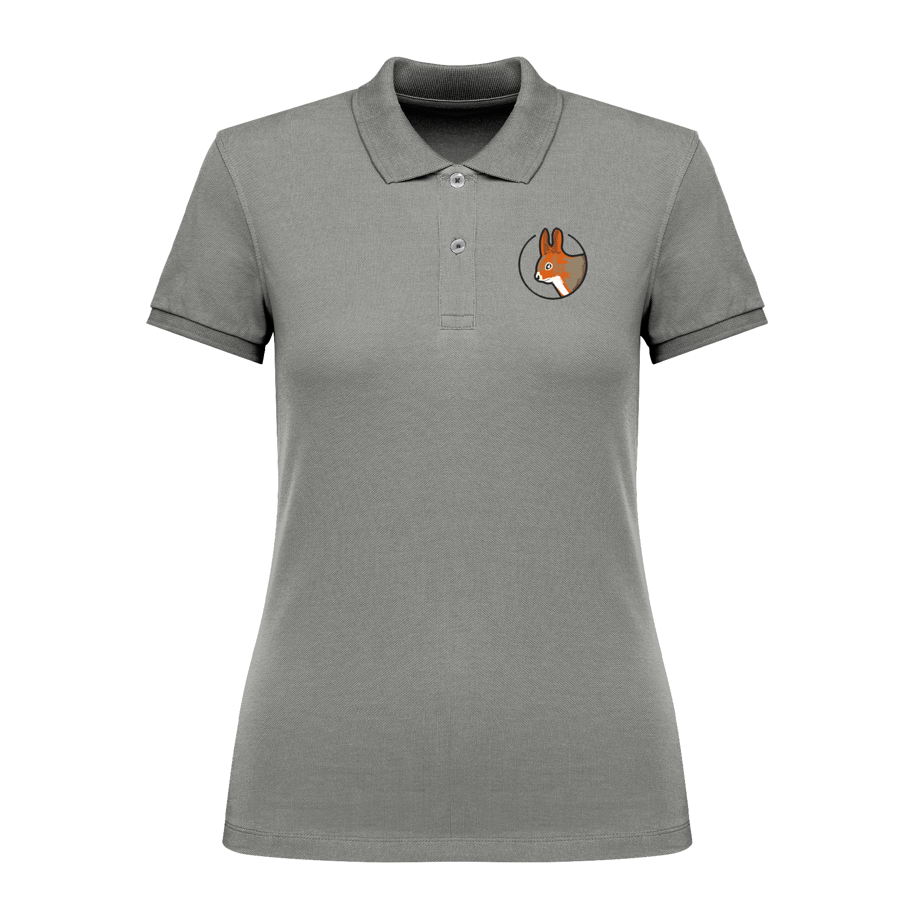 Eichhörnchen Bio Frauen Poloshirt Stick
