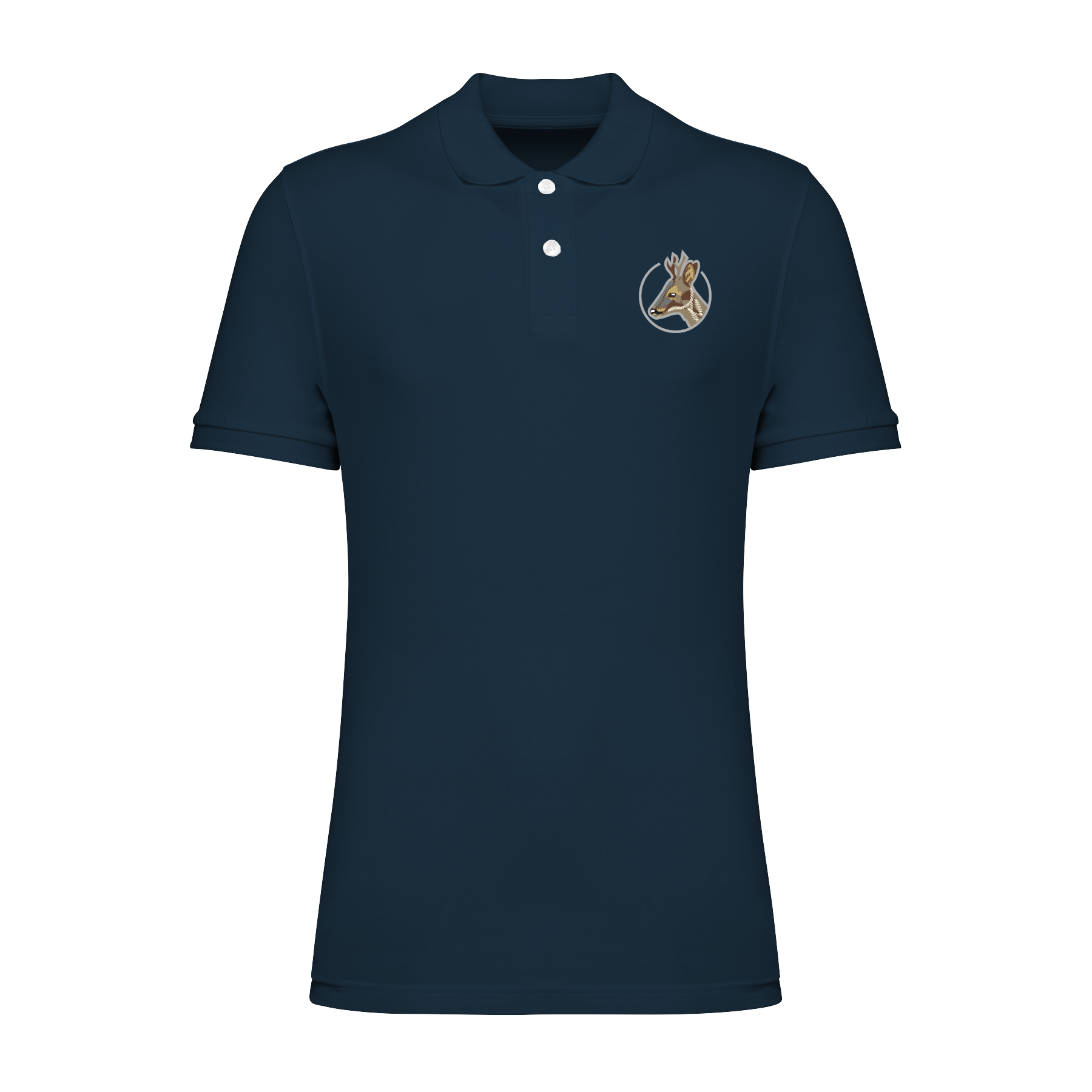 Rehbock Bio Männer Poloshirt Stick