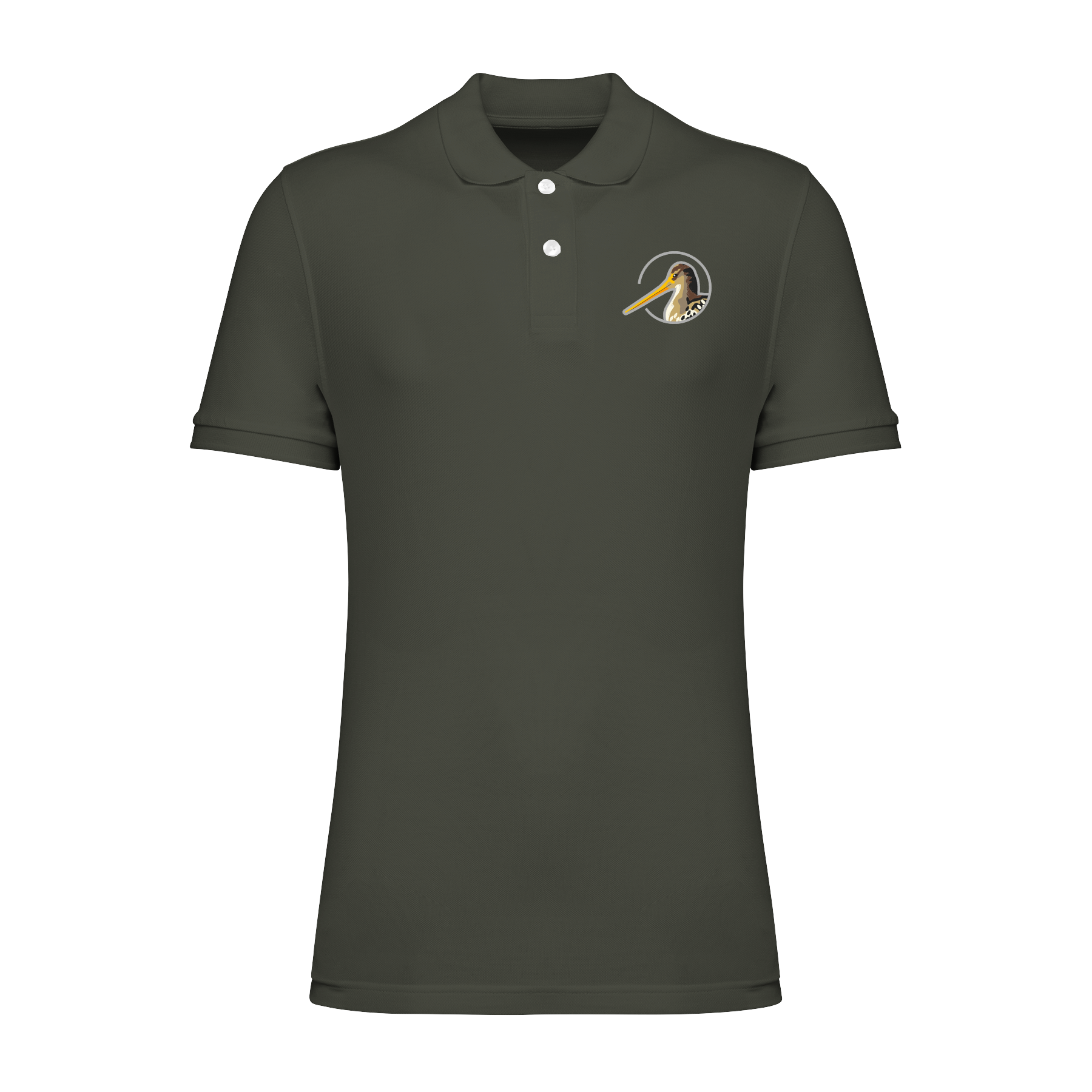Uferschnepfe Bio Männer Poloshirt Stick