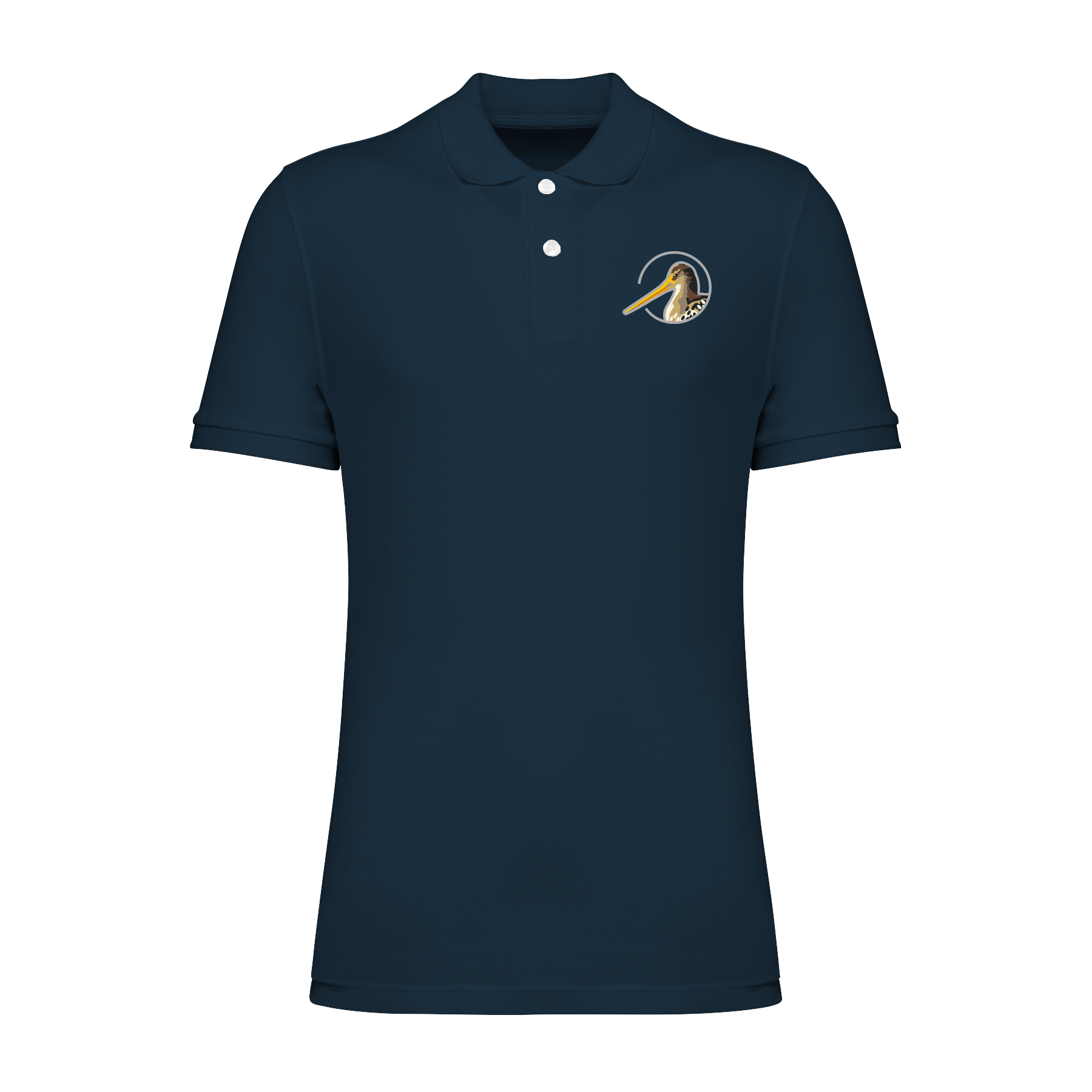 Uferschnepfe Bio Männer Poloshirt Stick