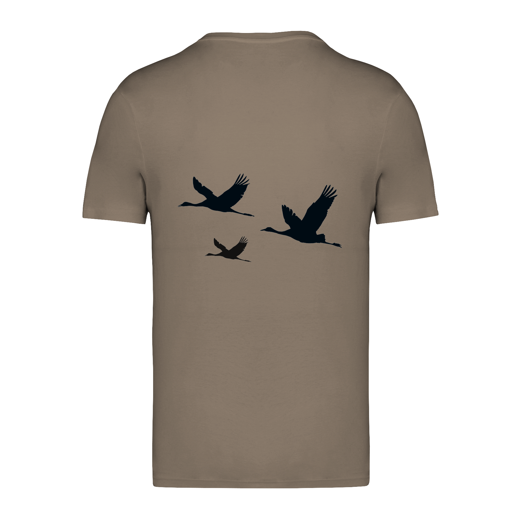 Kranich Bio Männer T-Shirt Backprint