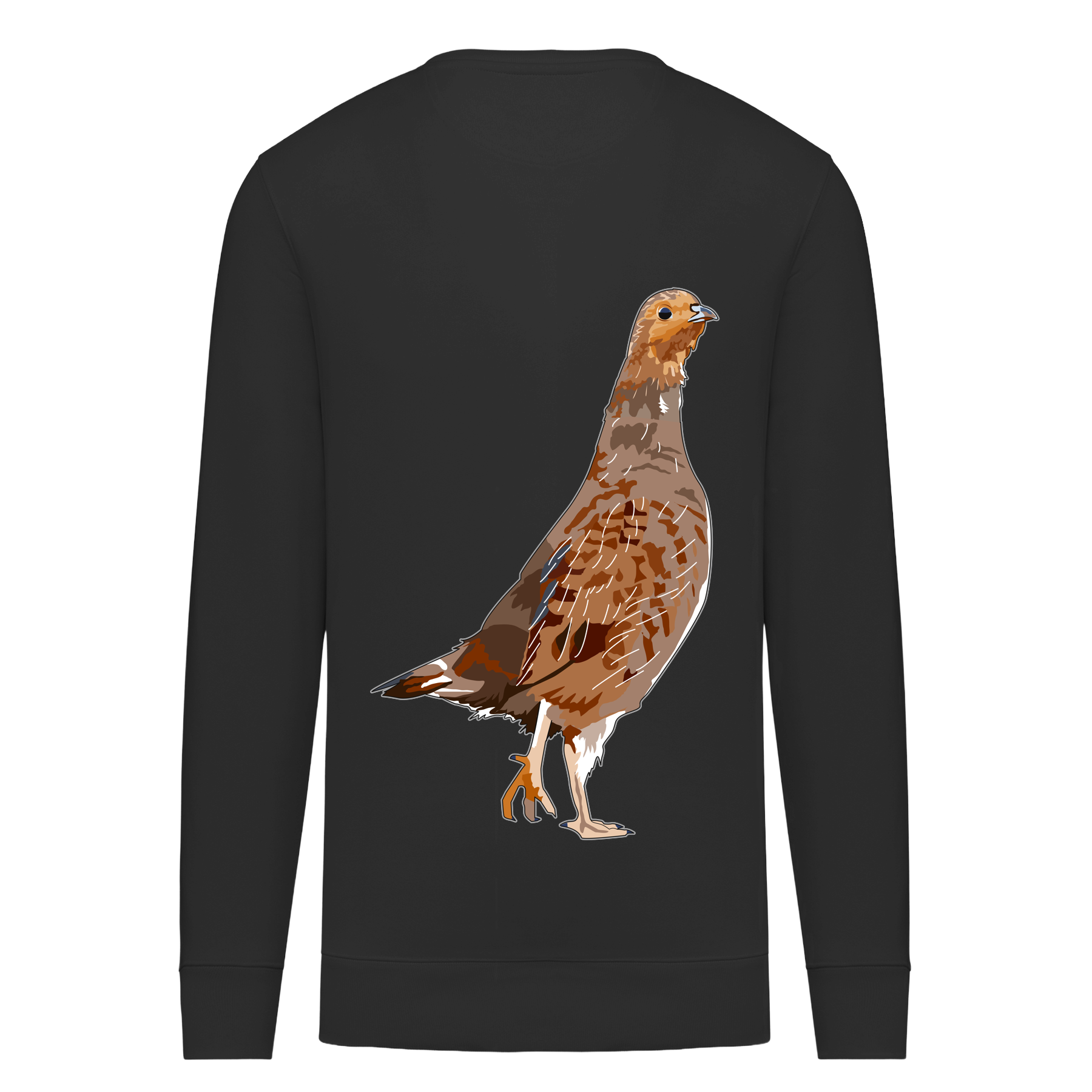 Rebhuhn Bio Unisex Sweatshirt Backprint