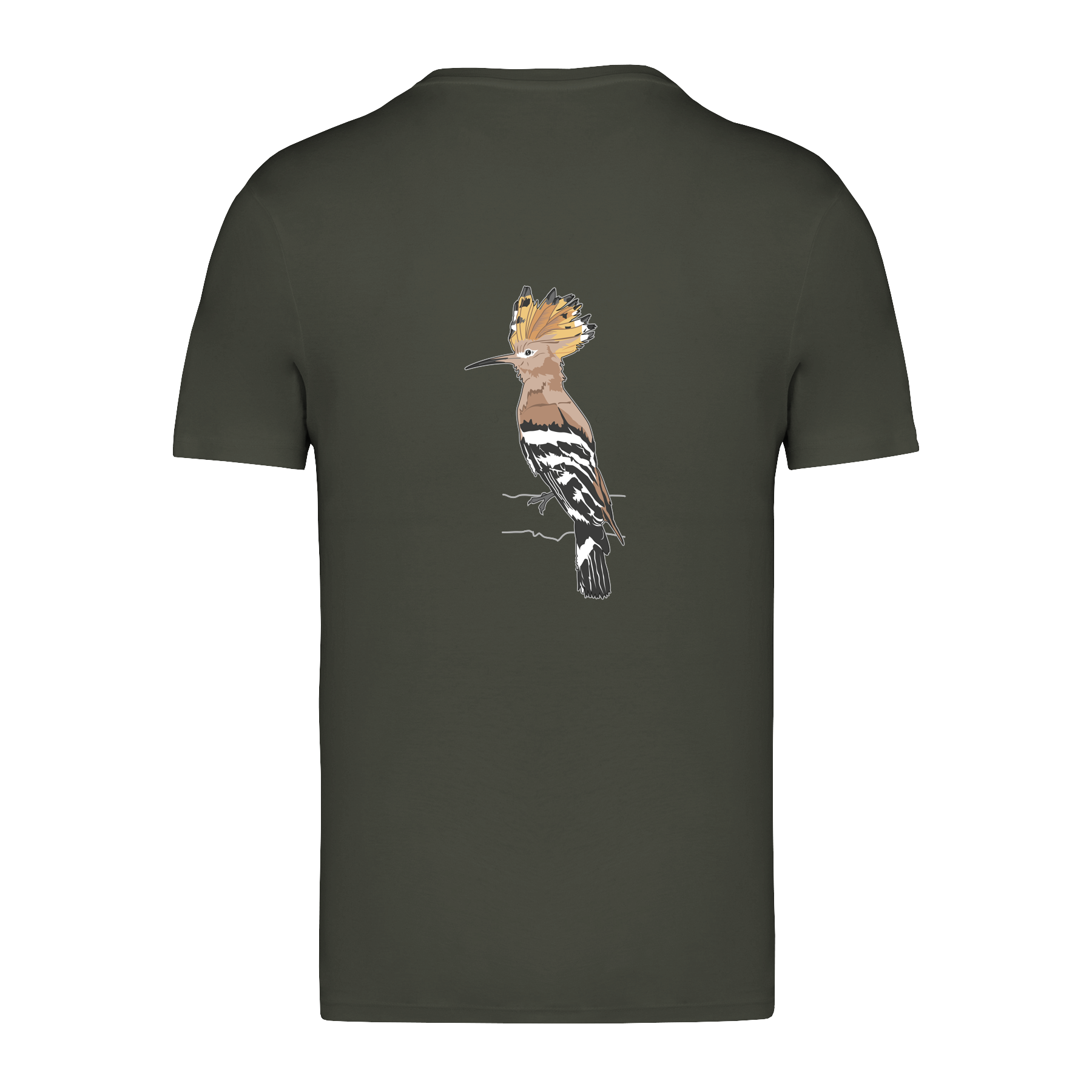 Wiedehopf Bio Männer T-Shirt Backprint
