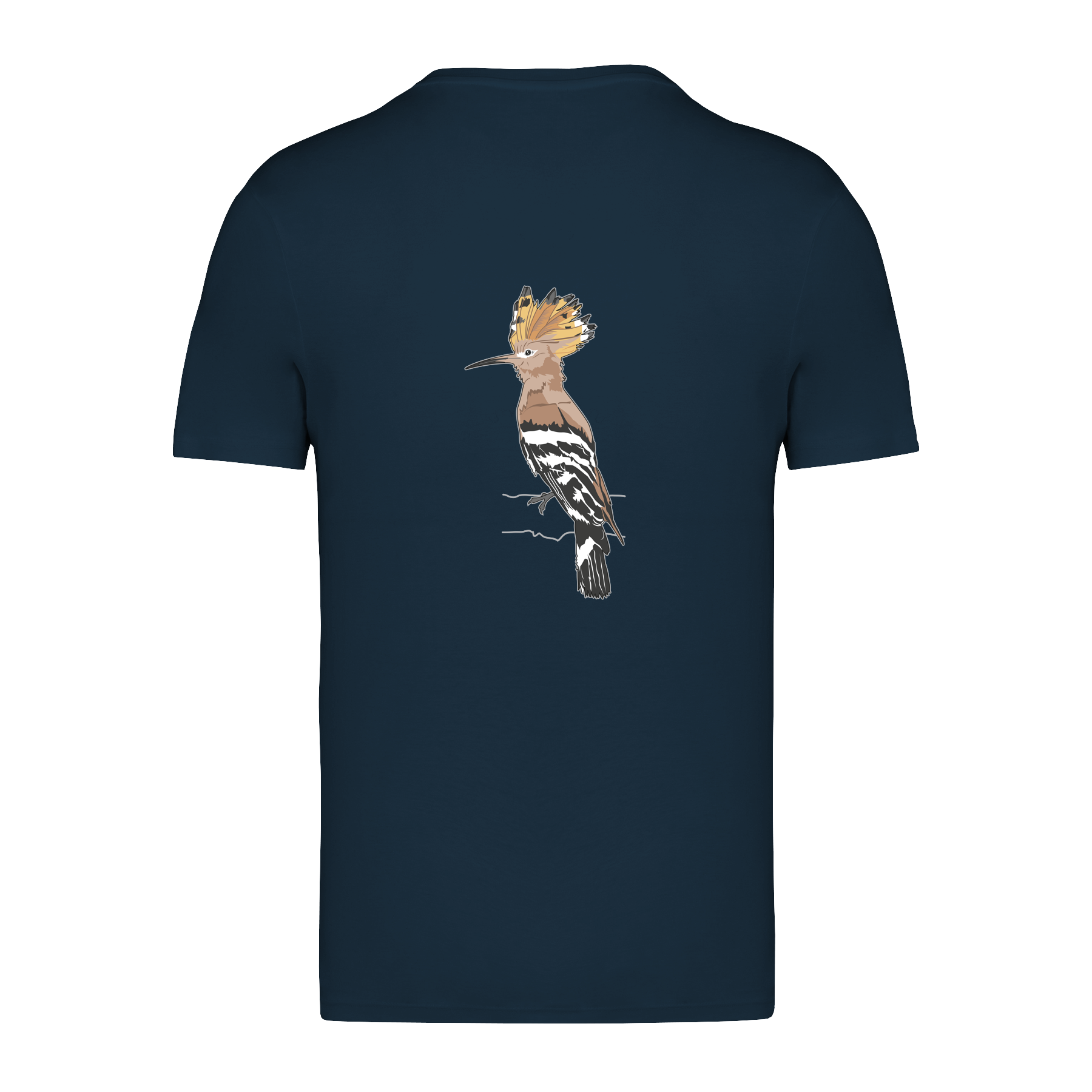 Wiedehopf Bio Männer T-Shirt Backprint