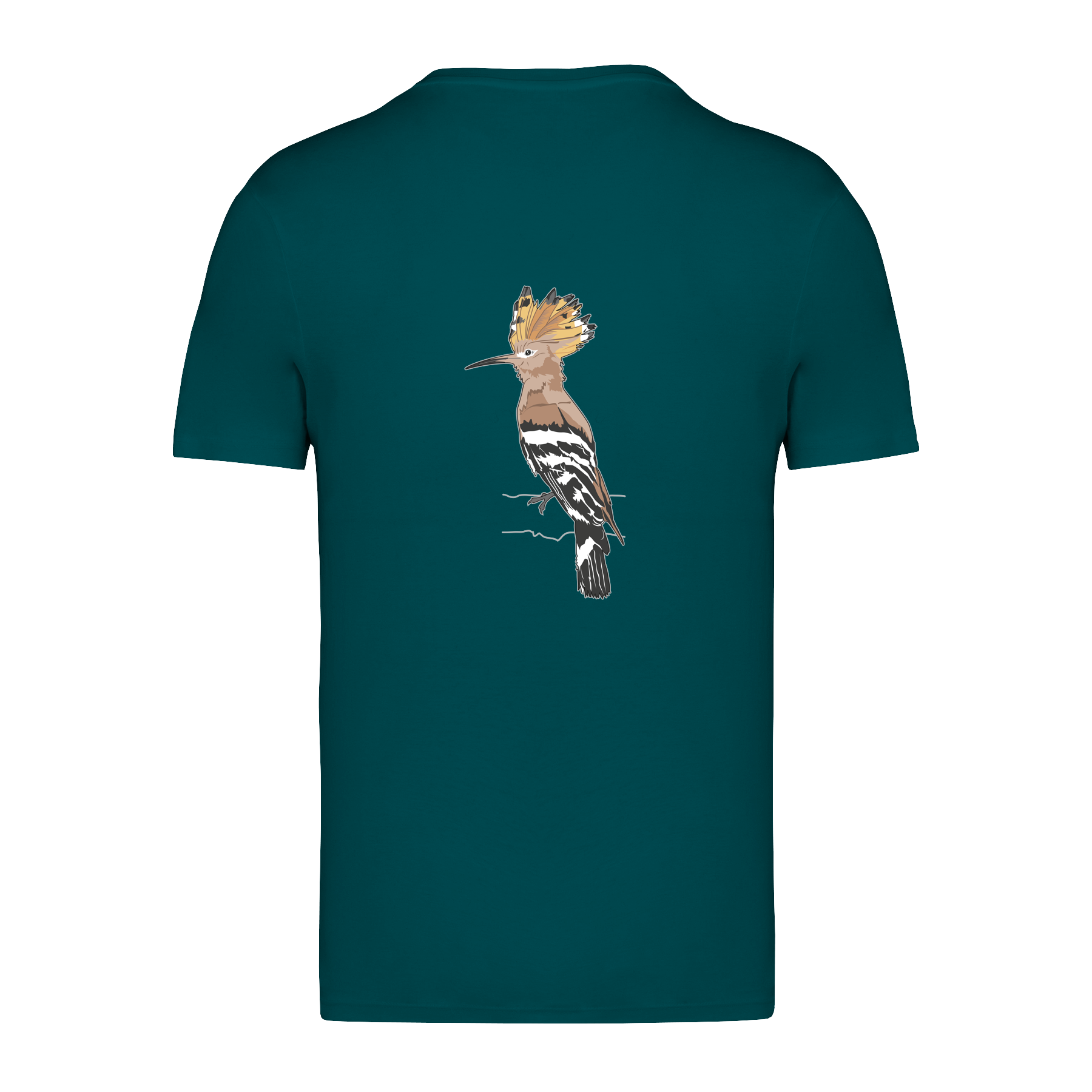 Wiedehopf Bio Männer T-Shirt Backprint