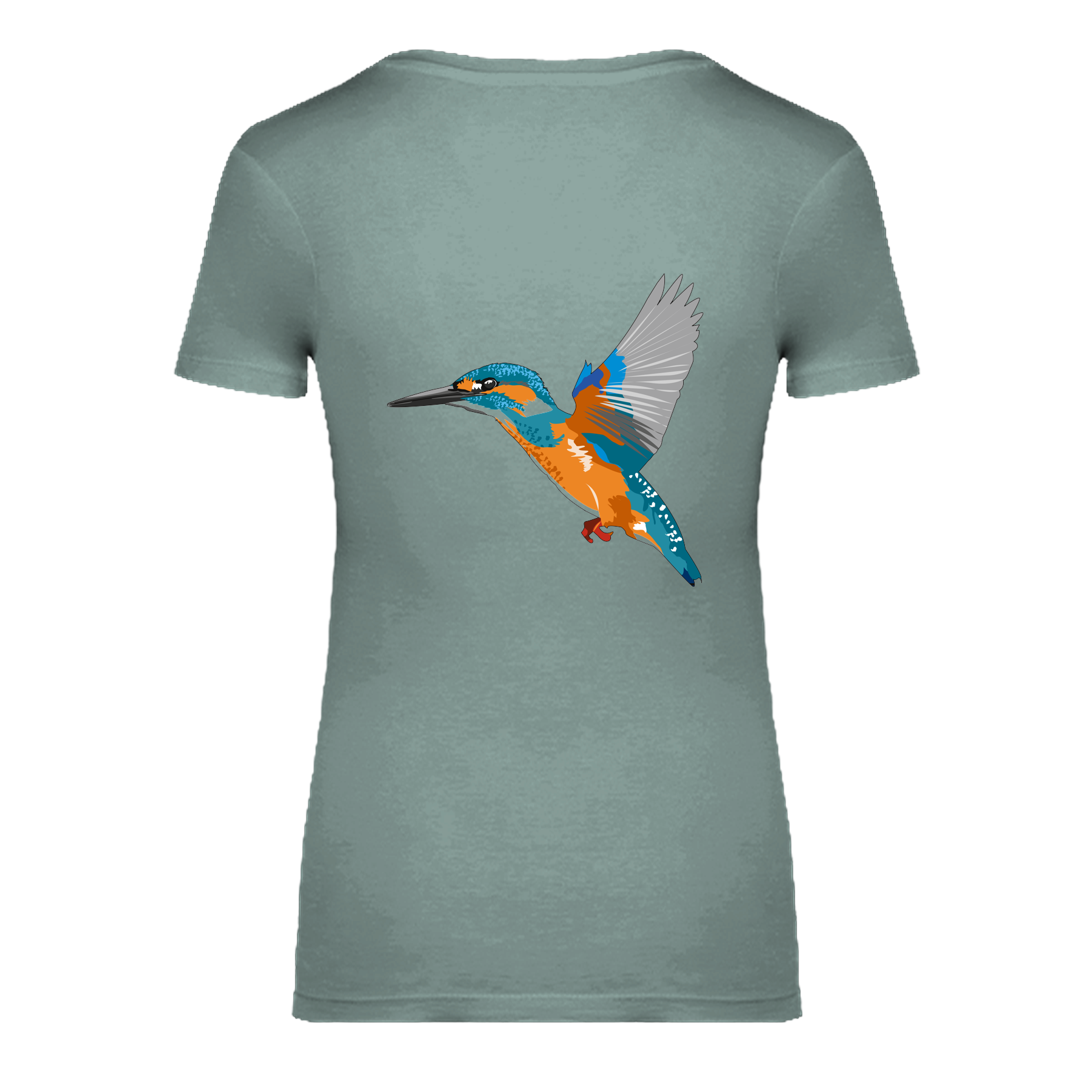 Eisvogel Bio Frauen T-Shirt Backprint