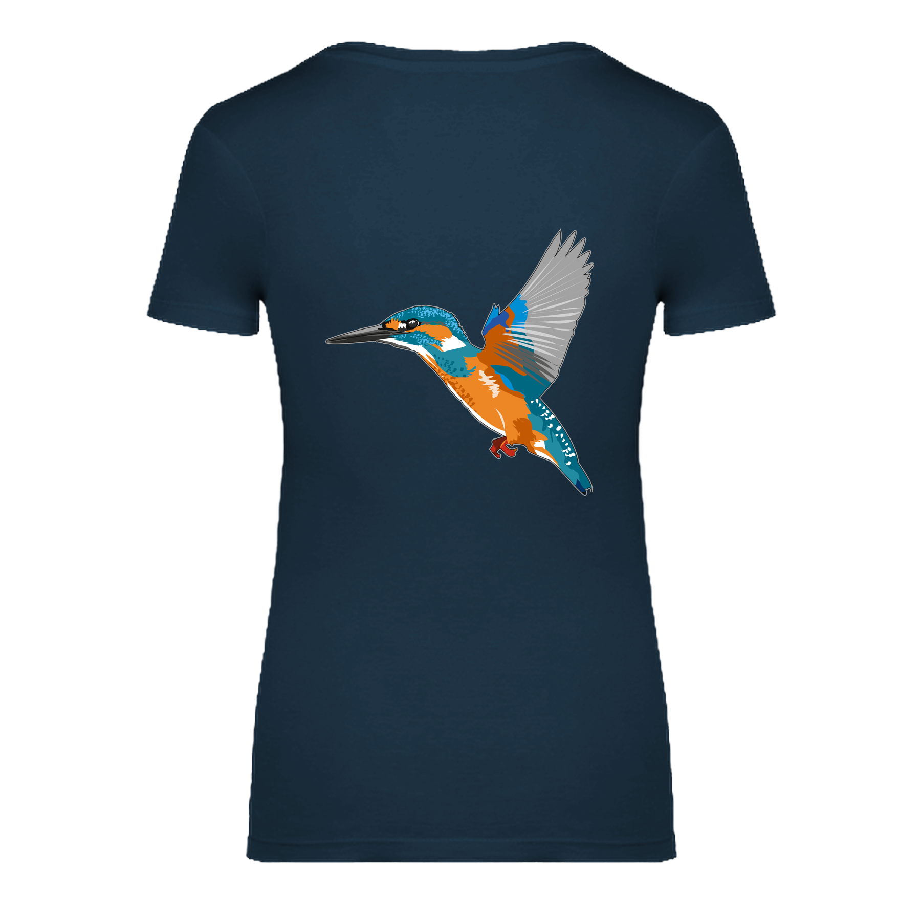 Eisvogel Bio Frauen T-Shirt Backprint