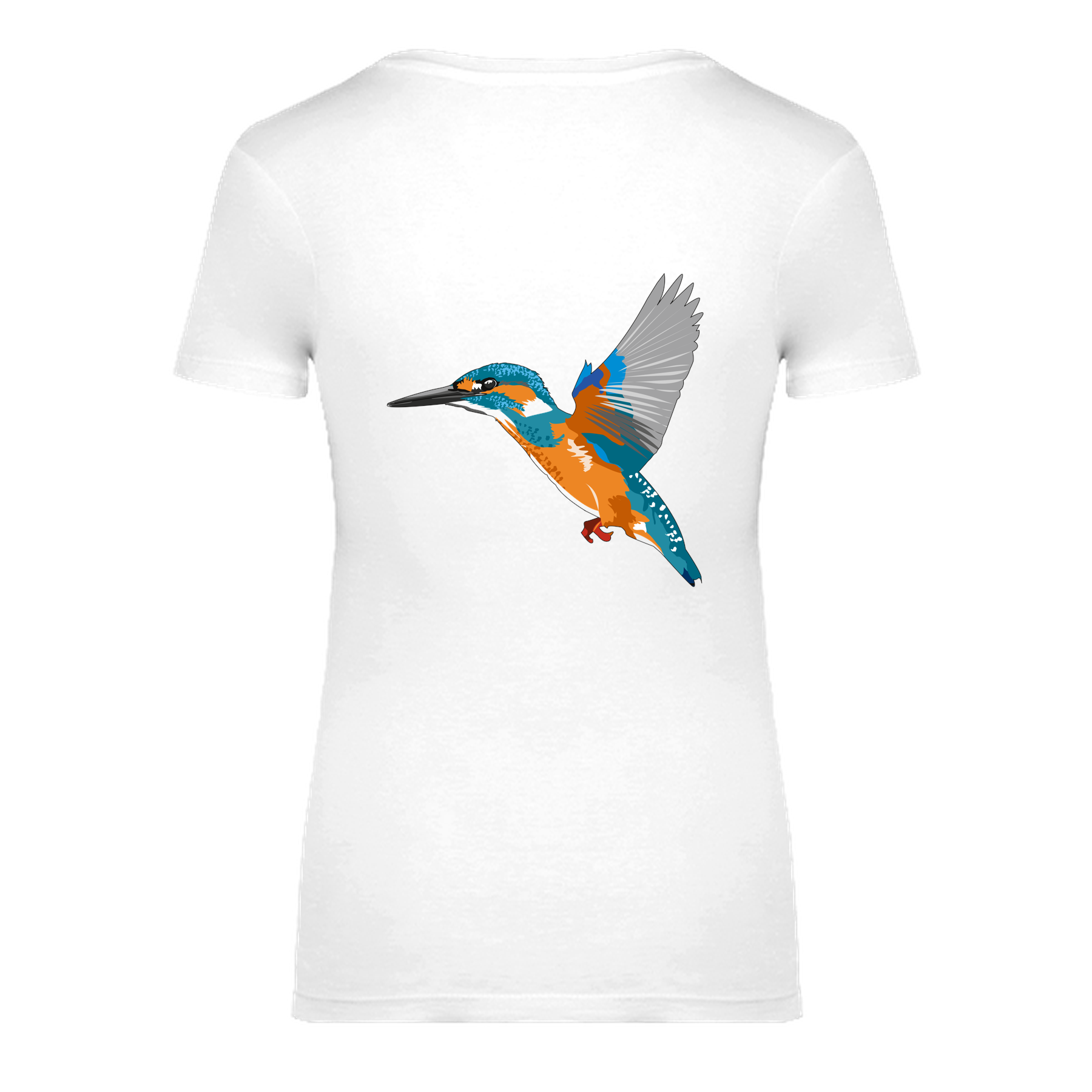 Eisvogel Bio Frauen T-Shirt Backprint