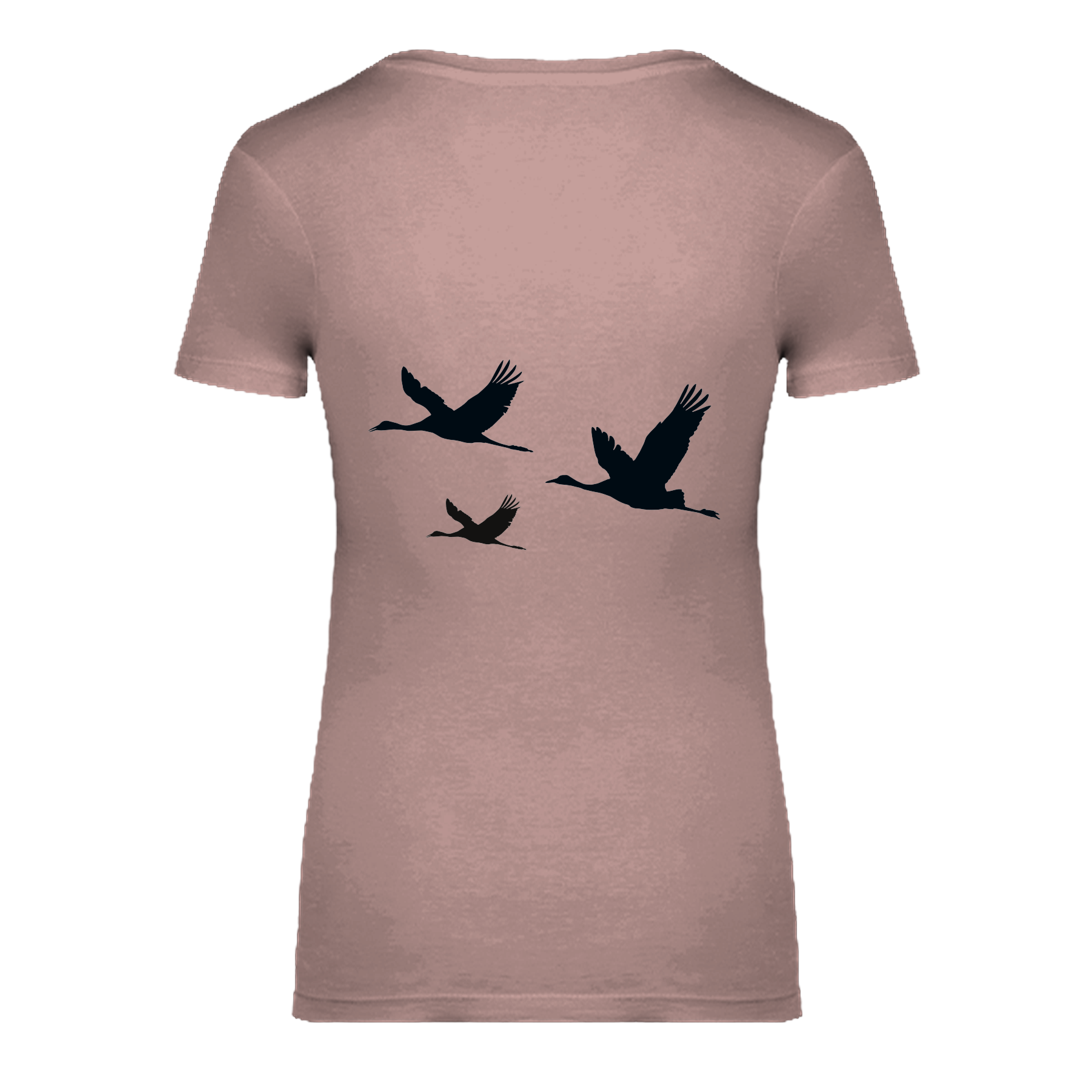 Kranich Bio Frauen T-Shirt Backprint