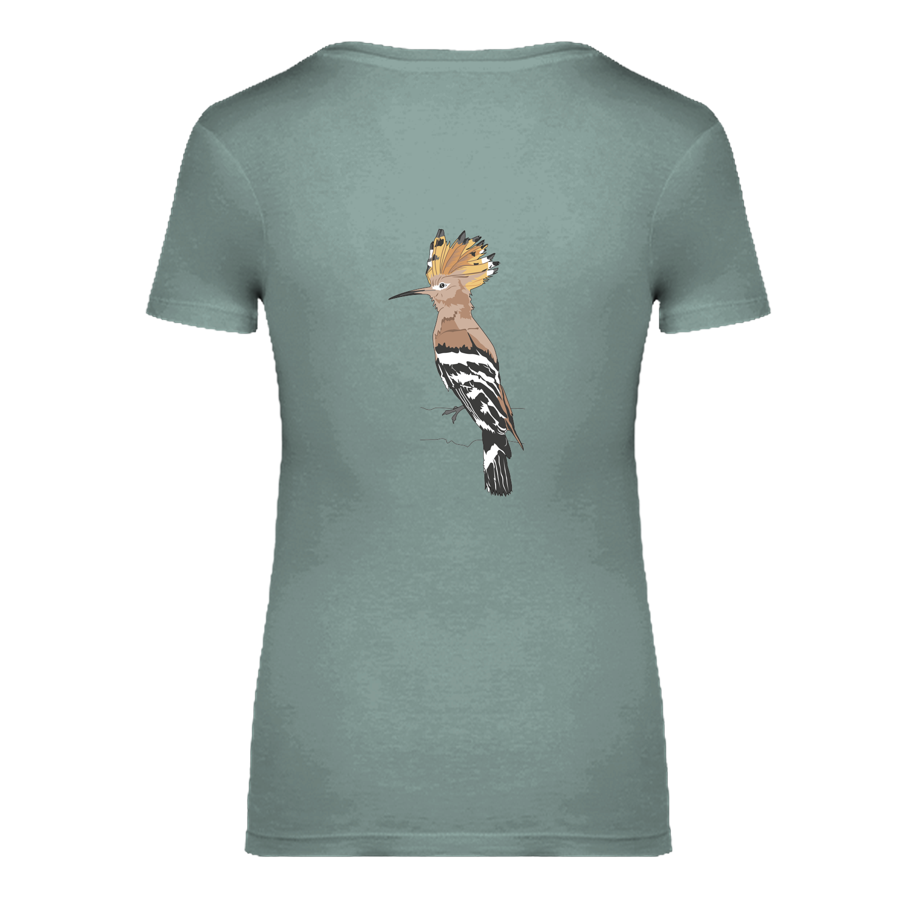 Wiedehopf Bio Frauen T-Shirt Backprint