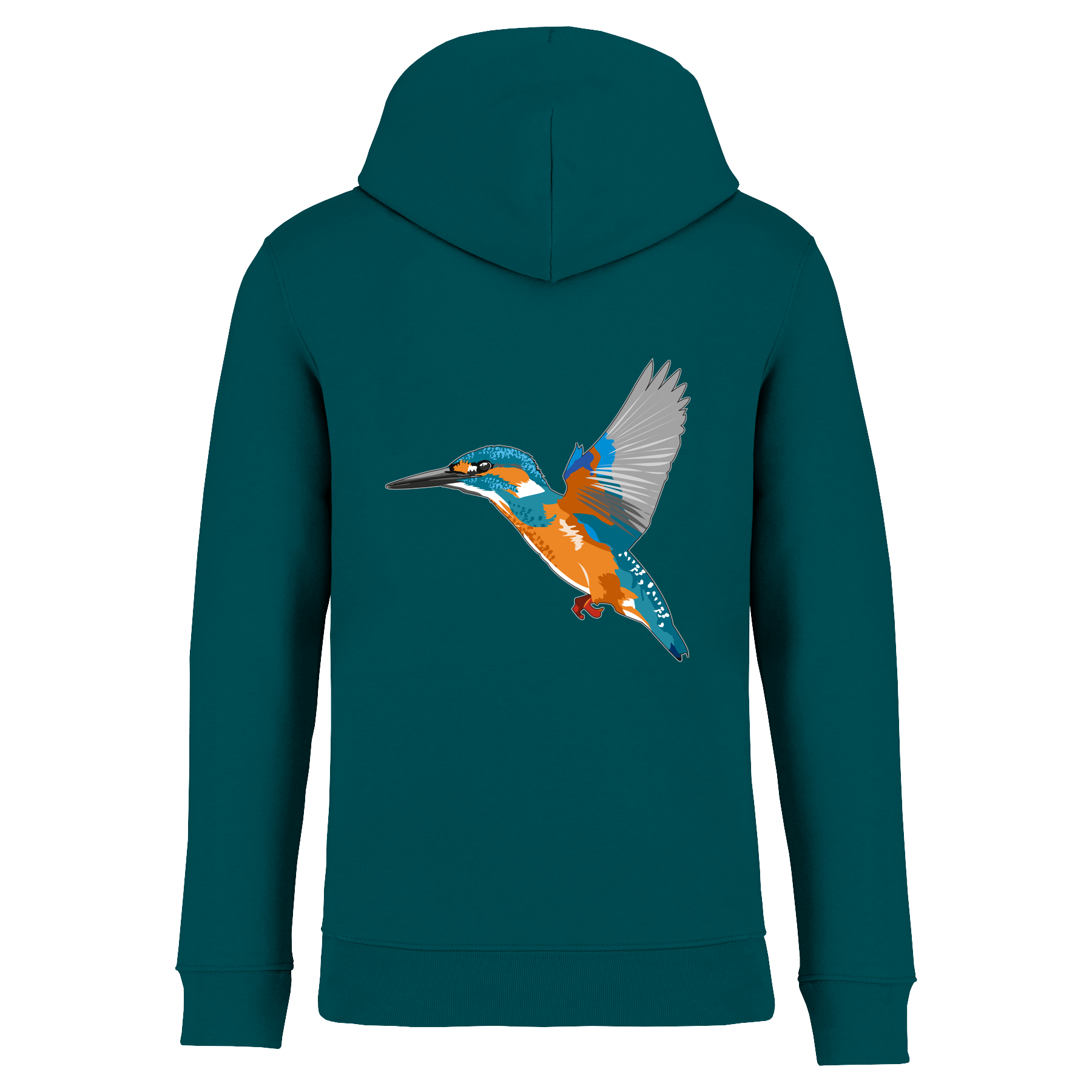 Eisvogel Bio Männer Hoodie Backprint