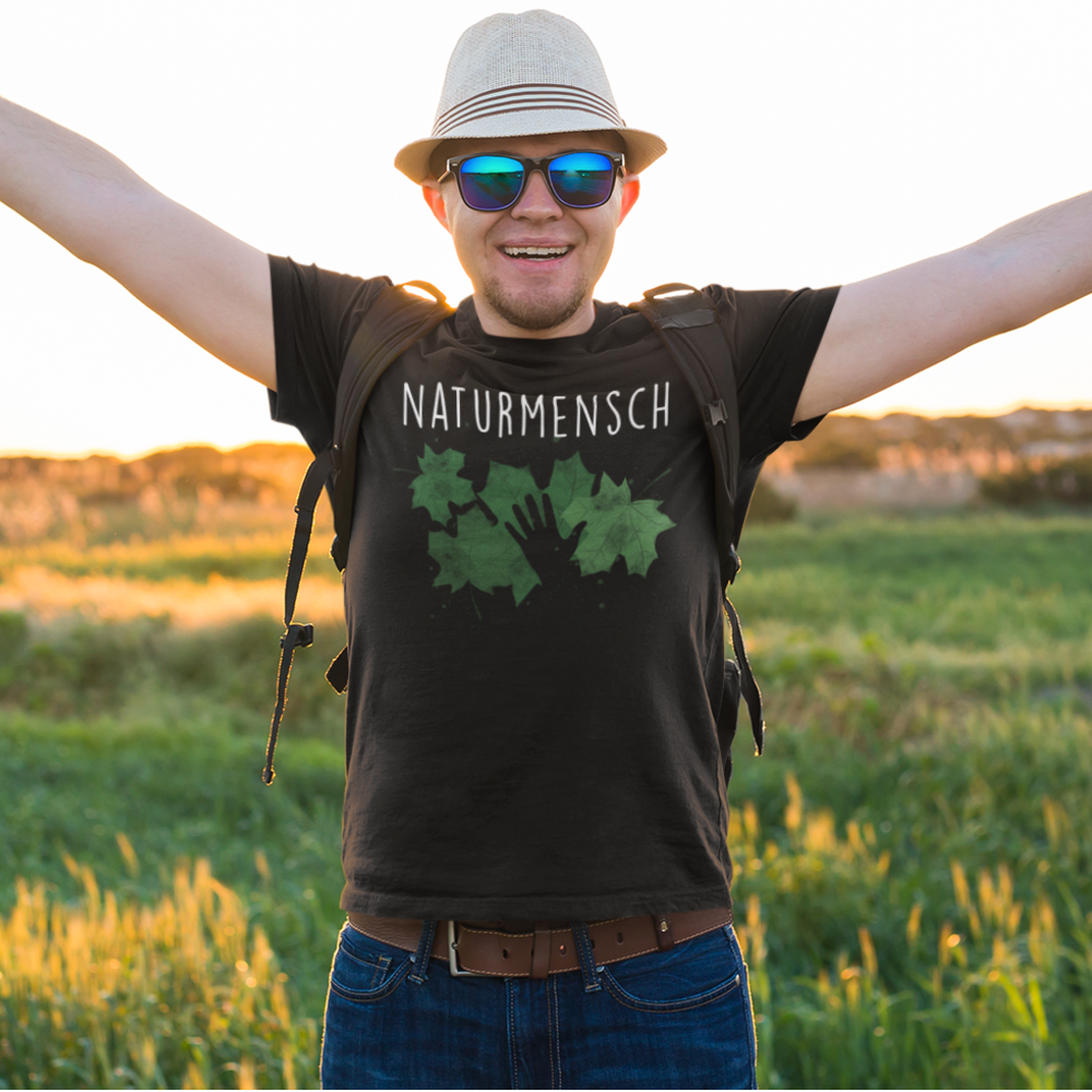 Naturmensch 100% Bio Männer T-Shirt Frontprint