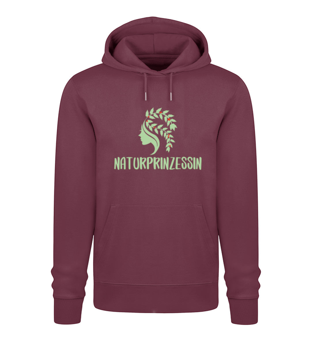 Naturprinzessin 100% Bio Unisex Hoodie Frontprint