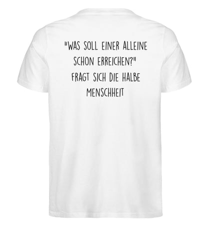 Menschheit 100% Bio Männer T-Shirt Backprint