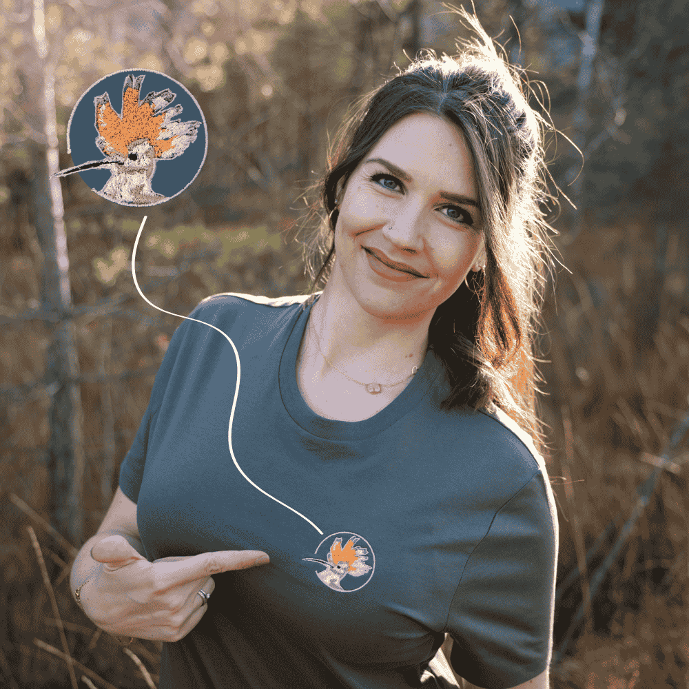 Wiedehopf Bio Unisex T-Shirt Stick