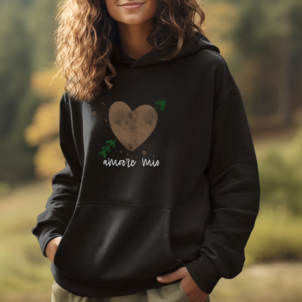 amoore mio 100% Bio Unisex Hoodie Frontprint