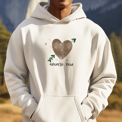 amoore mio 100% Bio Männer Hoodie Frontprint