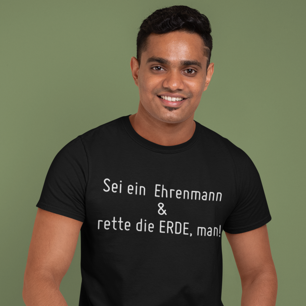 Ehrenmann 100% Bio Männer T-Shirt Frontprint