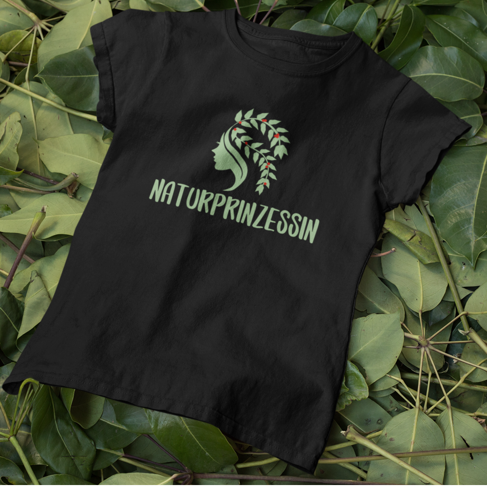 Naturprinzessin 100% Bio Frauen T-Shirt Frontprint