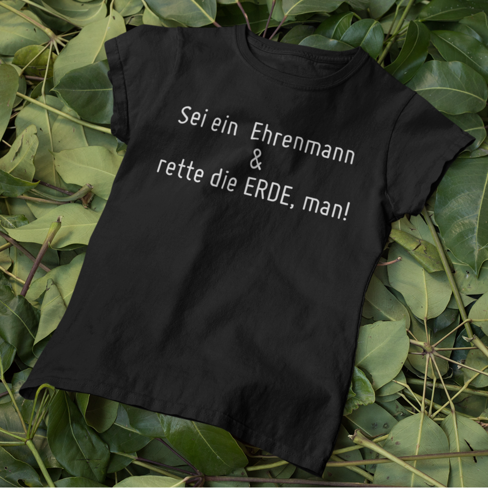 Ehrenmann 100% Bio Männer T-Shirt Frontprint