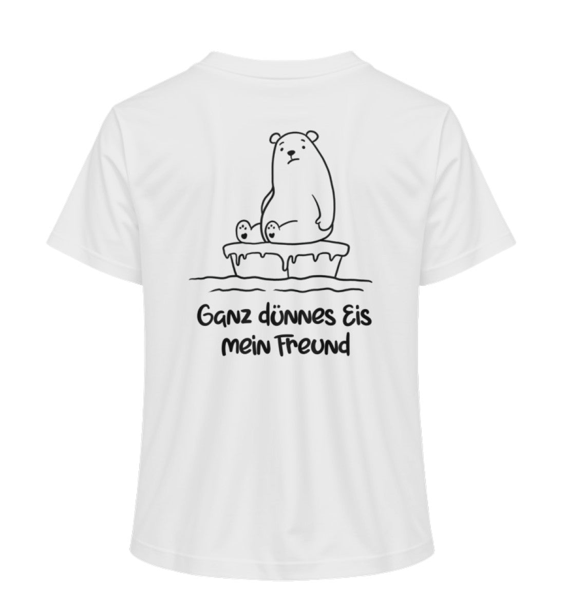 Ganz dünnes Eis 100% Bio Frauen T-Shirt Backprint