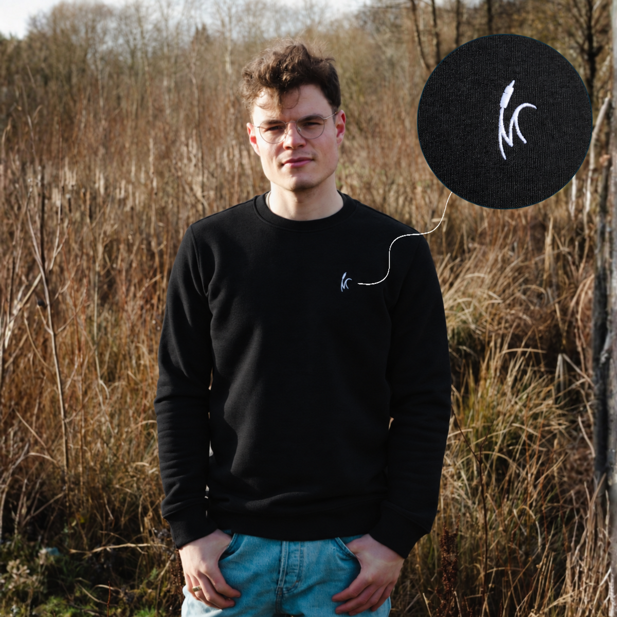 MOORFLUT Bio Männer Sweatshirt Stick
