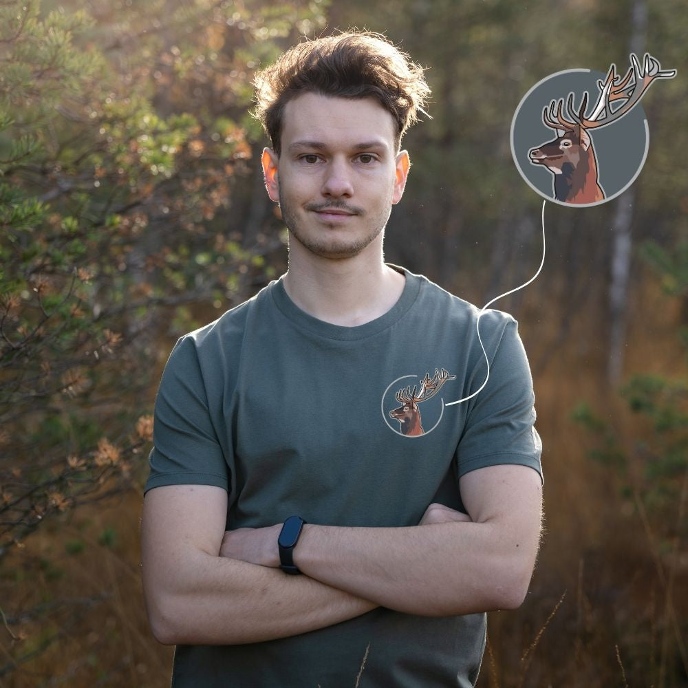 Hirsch Bio Männer T-Shirt